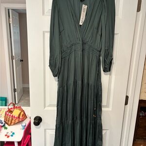 MINKPINK Forest Green Long Sleeve Maxi Dress